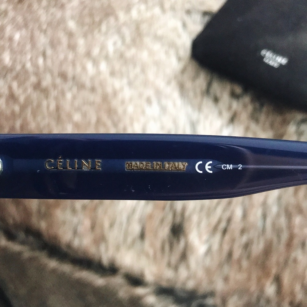 Celine CL 41026/S Blue Burgundy Shadow Sunglasses Authentic - Picture 6 of 7